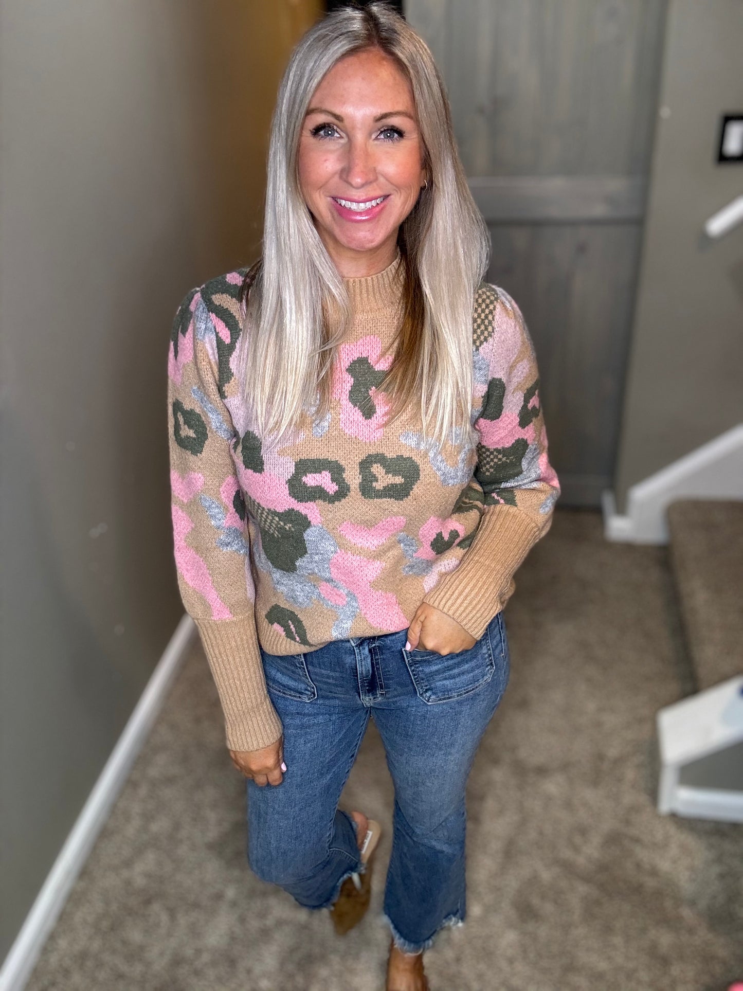 Camo Animal Print Sweater