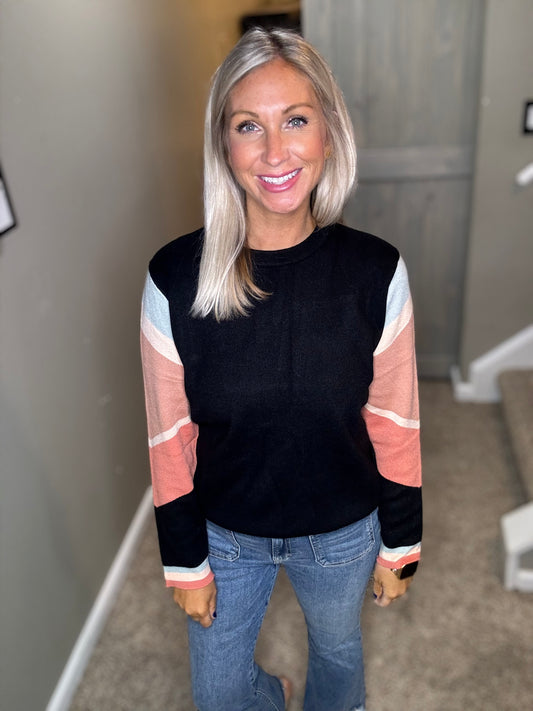 Colorblock Sleeved Sweater