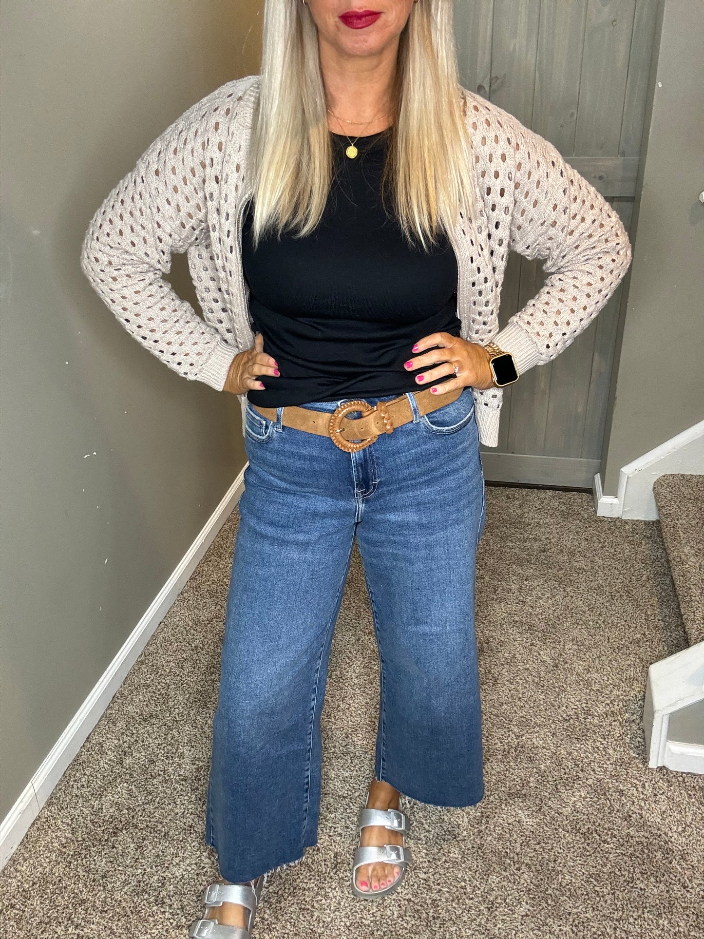 Nori Crop Wide Leg Denim