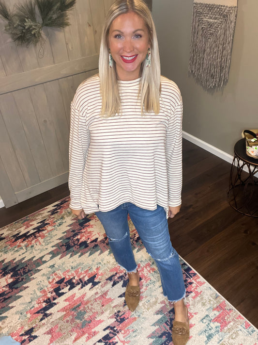 Oatmeal Stripe Top