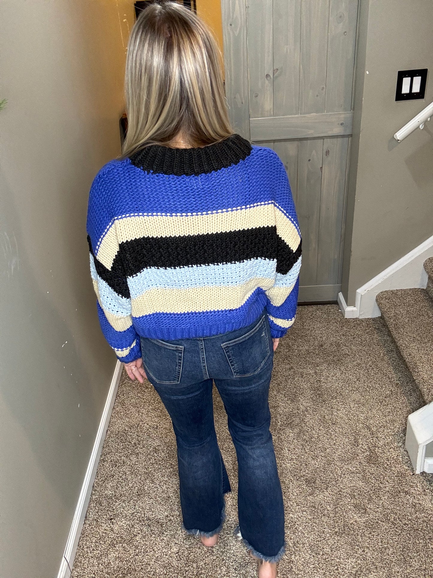 Blue Striped Sweater