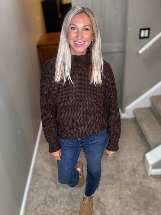 Chunky Knit Chocolate Sweater