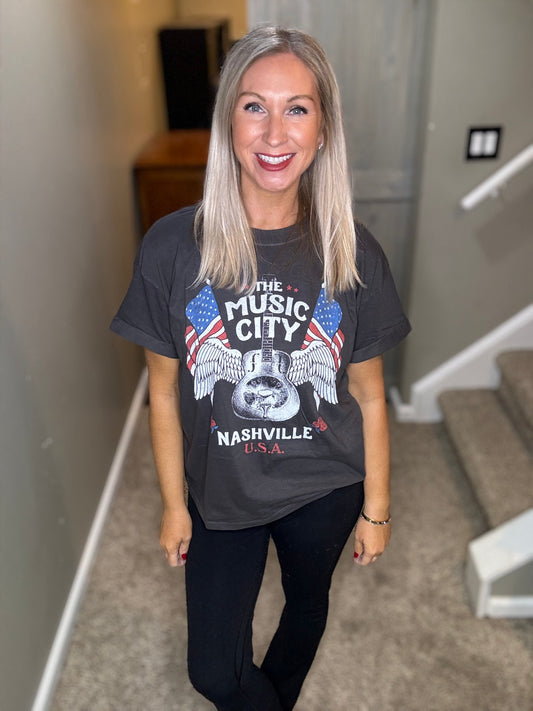 Music City Nashville Boyfriend Tee