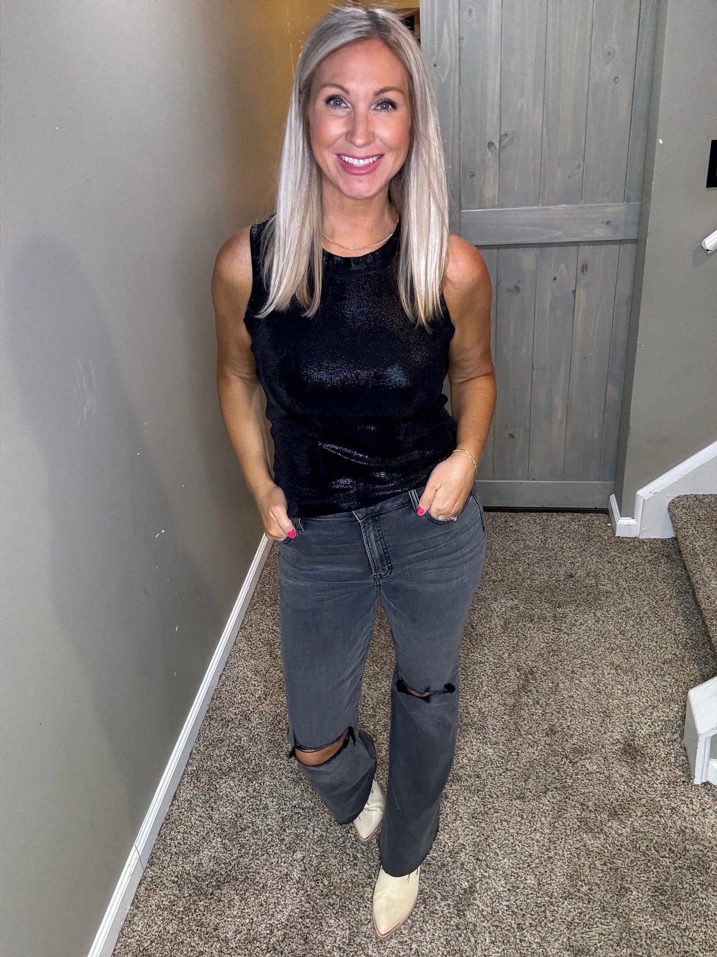 Black Shimmer Tank