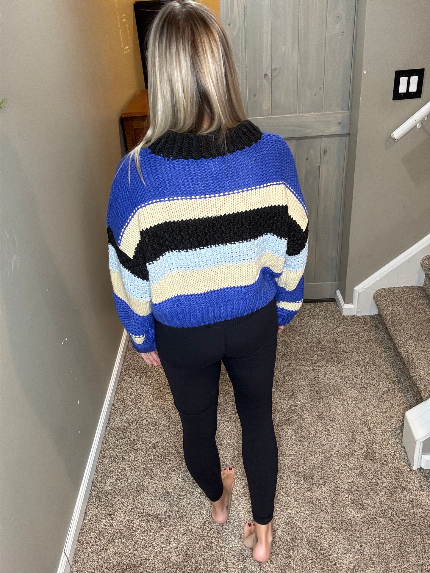 Blue Striped Sweater