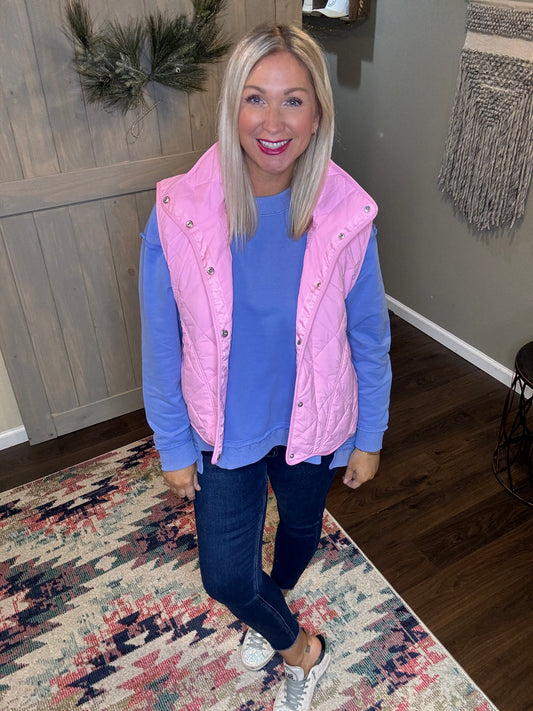 Pink Quilted Vest