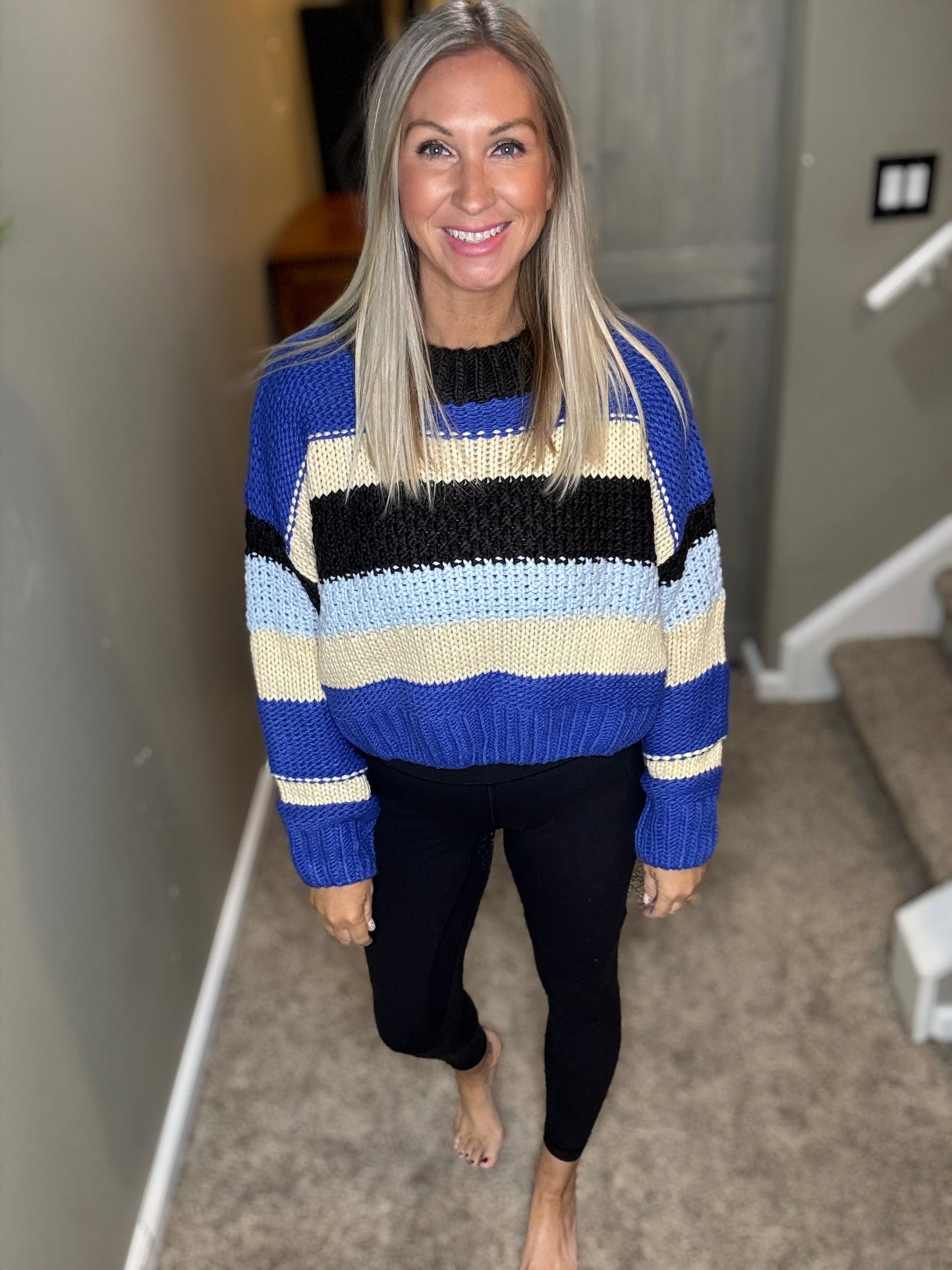 Blue Striped Sweater