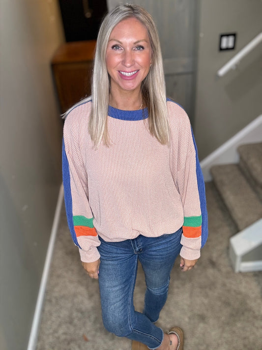 Blush Colorblock Top