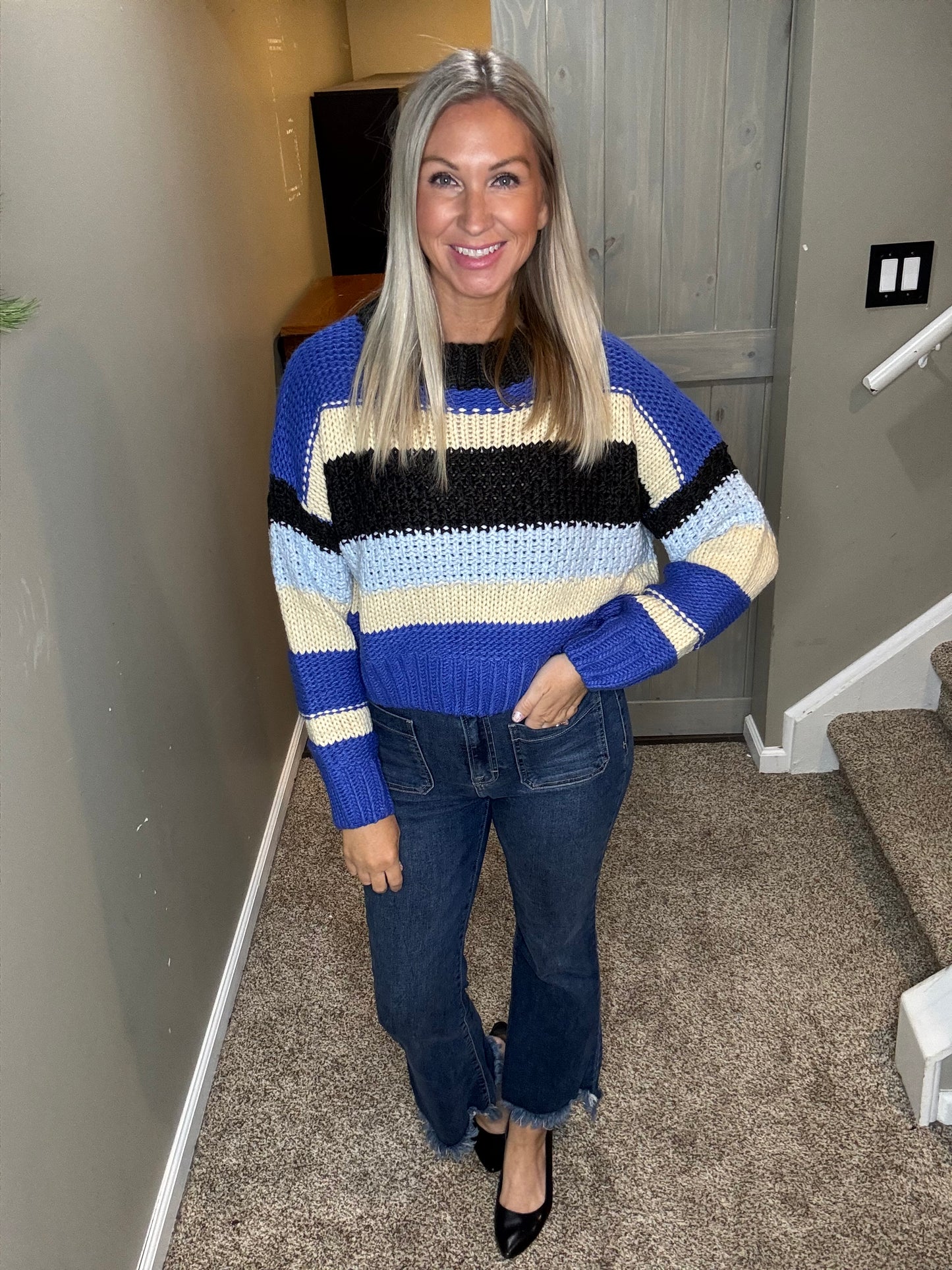 Blue Striped Sweater