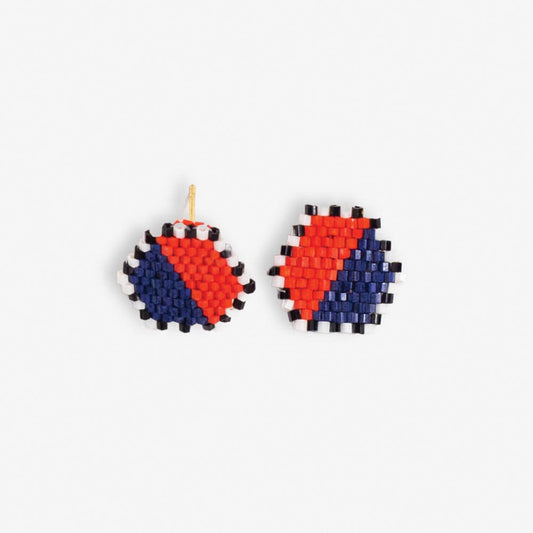 Casey Hexagon Post Earrings