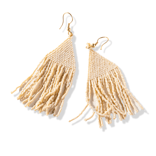 Ivory Luxe Petite Fringe Earring