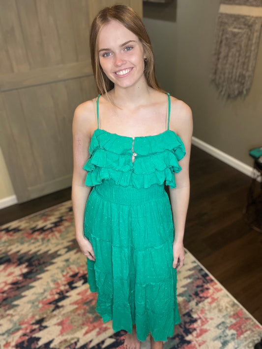 Emerald Midi Dress