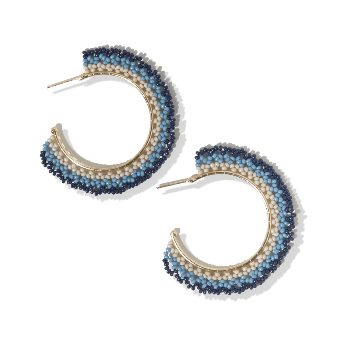 Eve Crochet Beaded Hoop Earrings