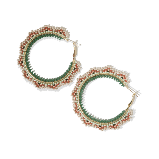 Desert Crochet Hoop Earrings